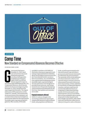 Comp Time: New Standard on Compensated Absences Becomes Effective